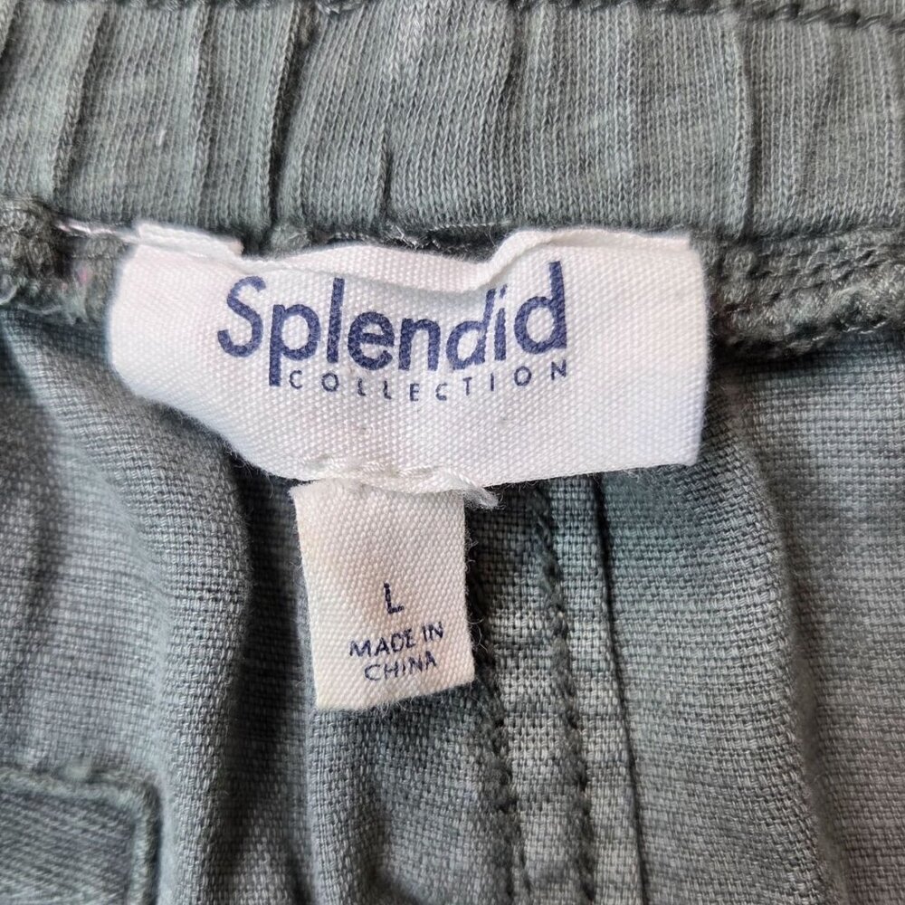 Splendid Gray Camo Jogger Large in Super Soft Linen Blend Fabric with Pockets - Picture 7 of 7